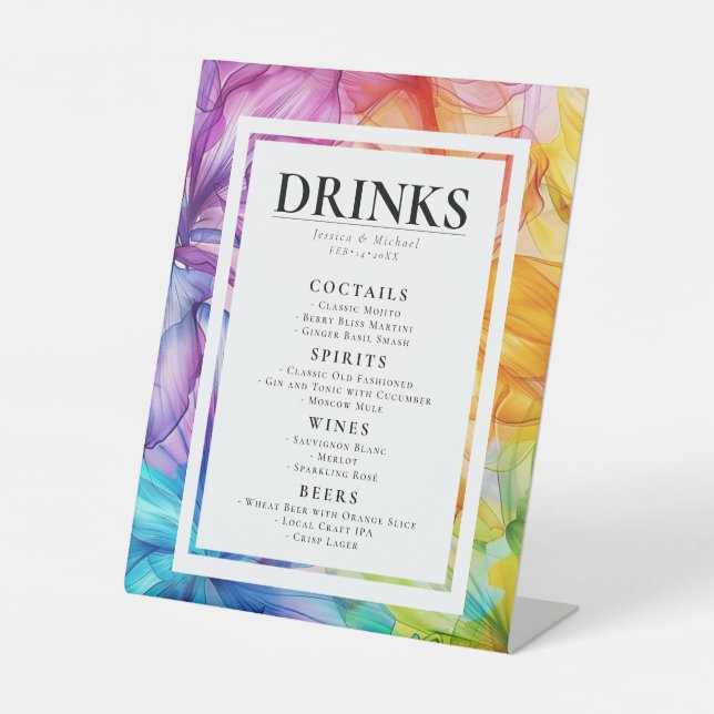 The DRINKS Ethereal Bloom Pedestal Sign (Front)