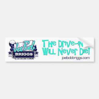 The Drive-In Will Never Die White Bumper Sticker