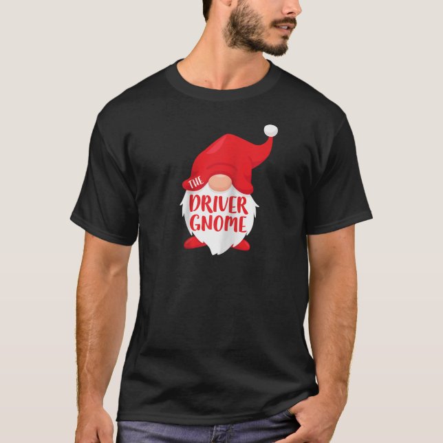 The Driver Gnome  Matching Christmas Costume Ragla T-Shirt (Front)
