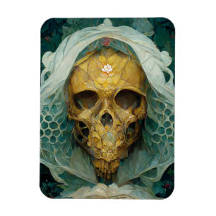 The Drone Bee Skull Fantasy Sci-Fi Magnet