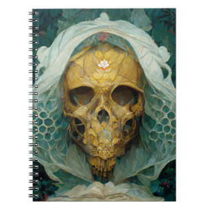 The Drone Bee Skull Fantasy Sci-Fi Notebook