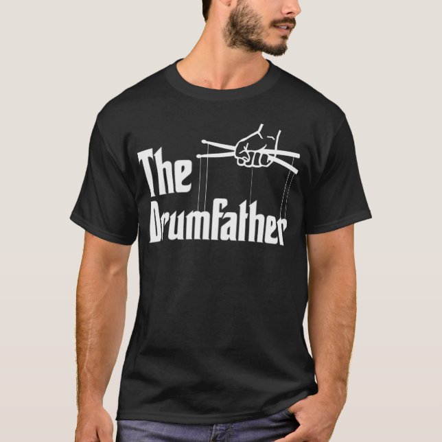 The Drumfather Cool Drummer Shirt (Front)