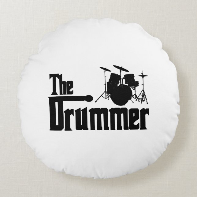 The Drummer Round Cushion (Front)