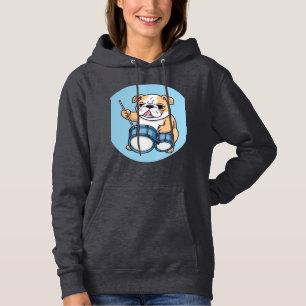 The Drumming Bulldog Beats and Bulldog Grooves Hoodie