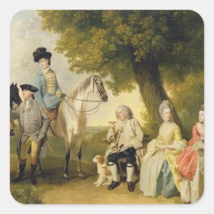 The Drummond Family, c.1769 (oil on canvas) Square Sticker