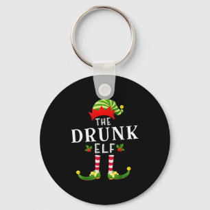 The Drunk Elf Christmas Matching Pajama Key Ring