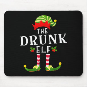 The Drunk Elf Christmas Matching Pajama Mouse Pad