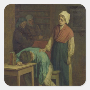 The Drunkard Square Sticker