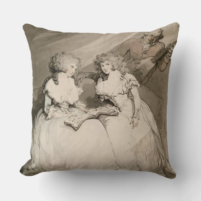 The Duchess of Devonshire and her Sister, the Coun Cushion (Front)