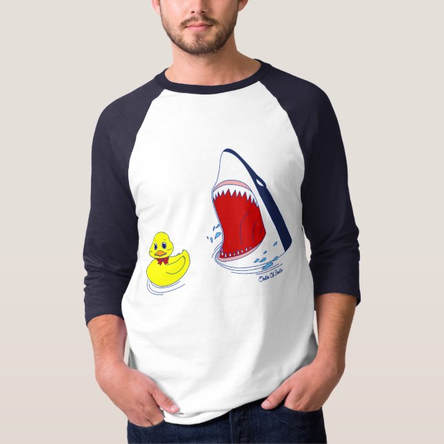 The Duck and The Shark Doodle Art T-Shirt (Front)