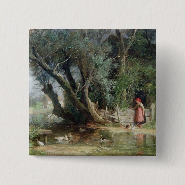 The Duck Pond 15 Cm Square Badge (Front)