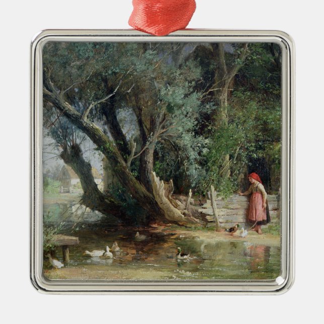 The Duck Pond Metal Tree Decoration (Front)