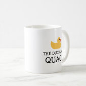 The Duck Says Quack Yellow Bath Duck Coffee Mug (Front Right)