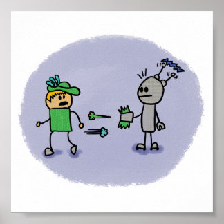 The Duel Comic Book Style Print