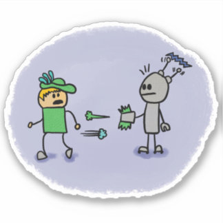 The Duel Comic Book Style Sticker