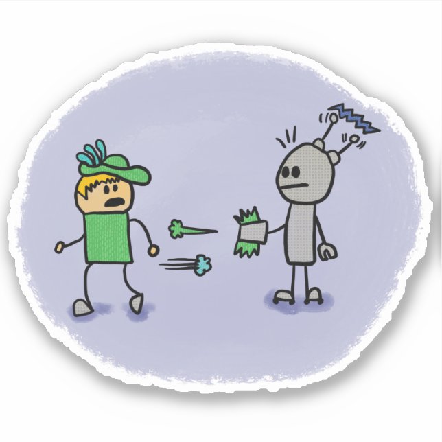 The Duel Comic Book Style Sticker (Front)