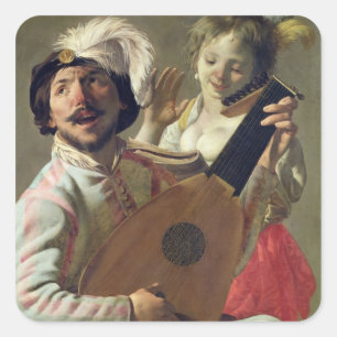 The Duet, 1628 Square Sticker