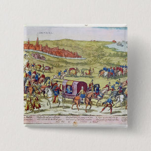 The Duke of Alba, recalled to Spain 15 Cm Square Badge