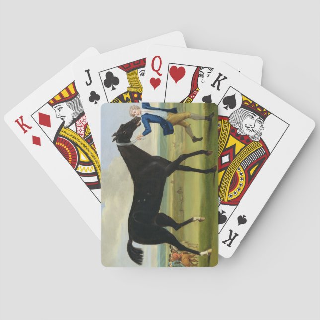 The Duke of Rutland's 'Bonny Black', c.1720 (oil o Playing Cards (Back)