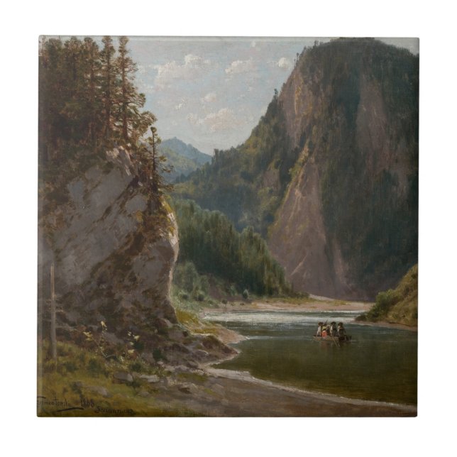 The Dunajec River in the Pieniny Mountains Ceramic Tile (Front)