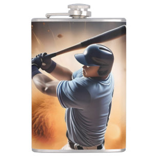 "The Dust-Cloud Showdown: A Pitcher's Fury" Hip Flask