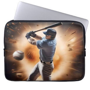 "The Dust-Cloud Showdown: A Pitcher's Fury" Laptop Sleeve