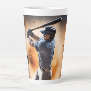 "The Dust-Cloud Showdown: A Pitcher's Fury" Latte Mug