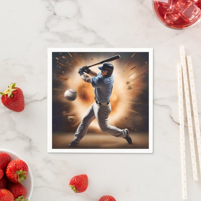 "The Dust-Cloud Showdown: A Pitcher's Fury" Napkin (Insitu)
