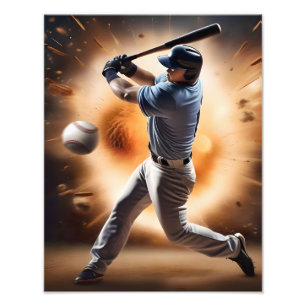 "The Dust-Cloud Showdown: A Pitcher's Fury" Photo Print