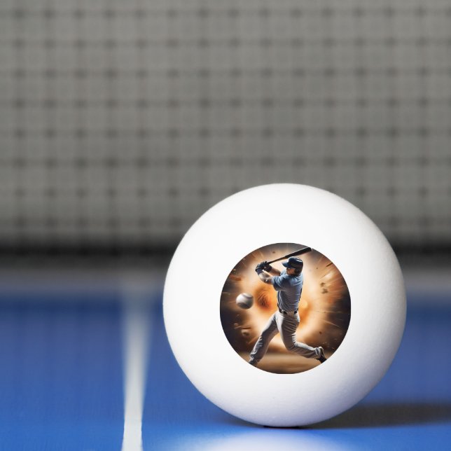 "The Dust-Cloud Showdown: A Pitcher's Fury" Ping Pong Ball (Net)