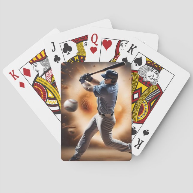"The Dust-Cloud Showdown: A Pitcher's Fury" Playing Cards (Back)
