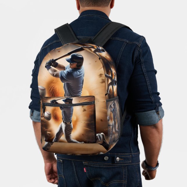 "The Dust-Cloud Showdown: A Pitcher's Fury" Printed Backpack (Insitu (Model))
