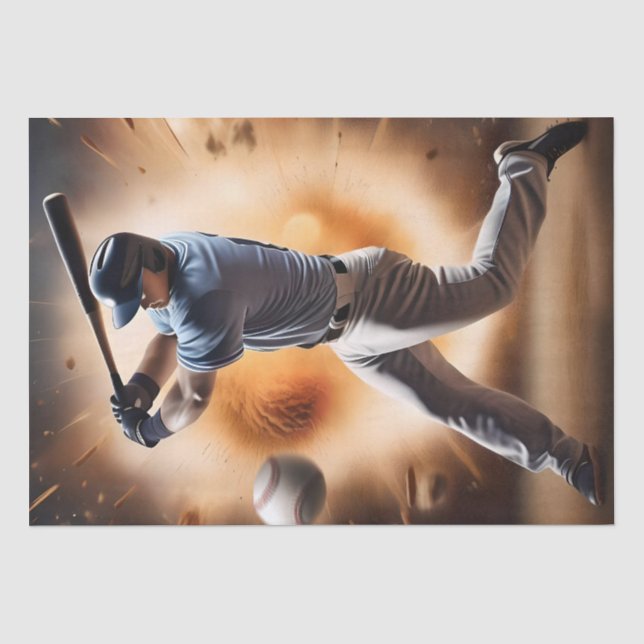 "The Dust-Cloud Showdown: A Pitcher's Fury" Tissue Paper (Front)