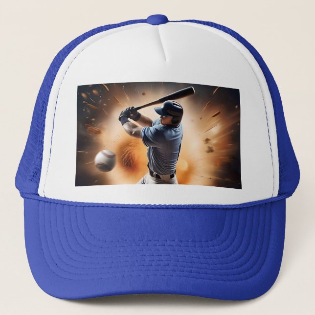 "The Dust-Cloud Showdown: A Pitcher's Fury" Trucker Hat (Front)