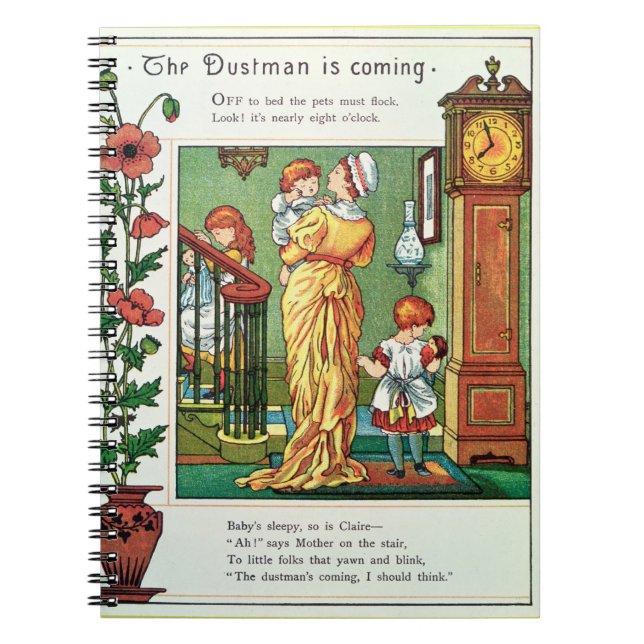 The Dustman is Coming (nursery rhyme illustration) Notebook (Front)