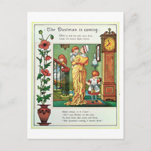The Dustman is Coming (nursery rhyme illustration) Postcard