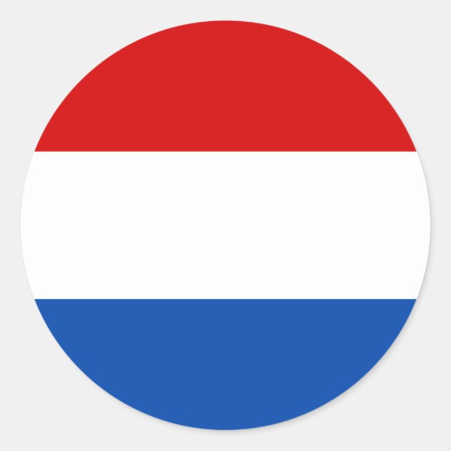 The Dutch Flag Classic Round Sticker (Front)