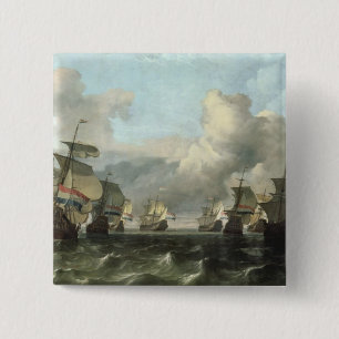 The Dutch Fleet of the India Company, 1675 15 Cm Square Badge