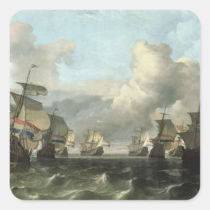 The Dutch Fleet of the India Company, 1675 Square Sticker