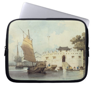 The Dutch Folly Fort off Canton (watercolour) Laptop Sleeve