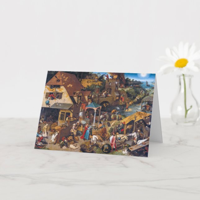 The Dutch Proverbs | Pieter Bruegel the Elder | Card (Small Plant)