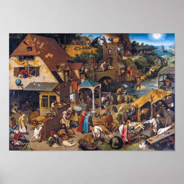 The Dutch Proverbs | Pieter Bruegel the Elder | Poster (Front)