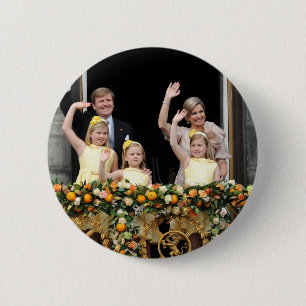 The Dutch Royal Family 6 Cm Round Badge