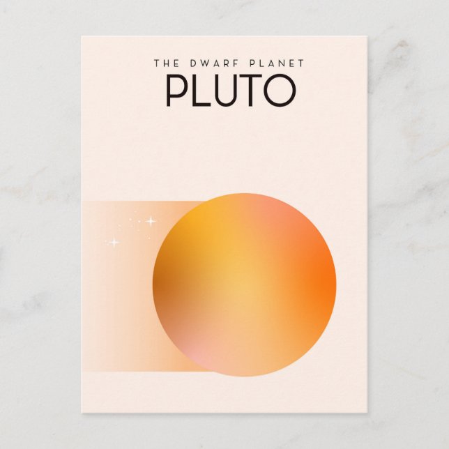 The dwarf planet Pluto Postcard (Front)