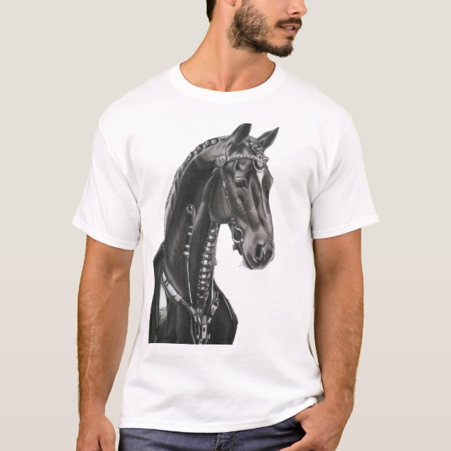 The Dynamic Black Horse T-Shirt (Front)