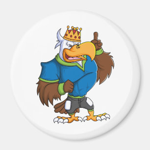 the eagle mascot of american football complete magnet