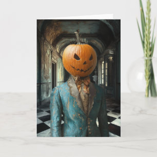 The Earl Pumpkinhead   Surreal Art Greeting Card