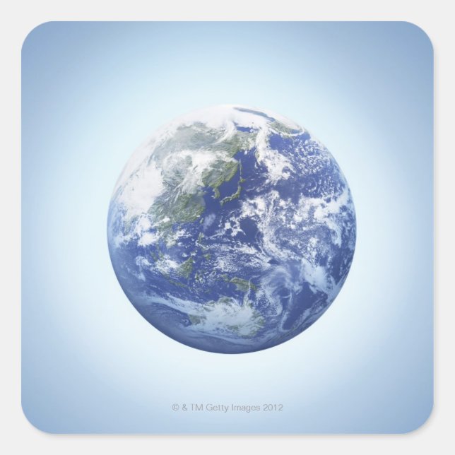 The Earth 10 Square Sticker (Front)
