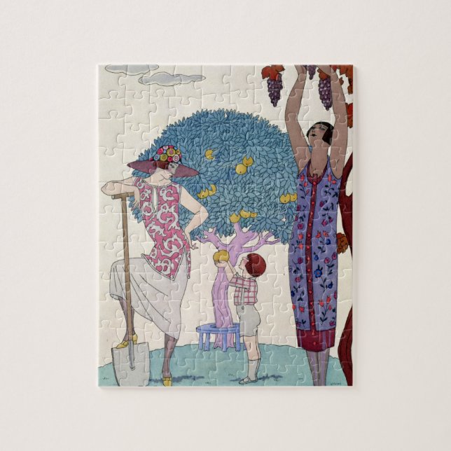 The Earth, 1925 (colour litho) Jigsaw Puzzle (Vertical)
