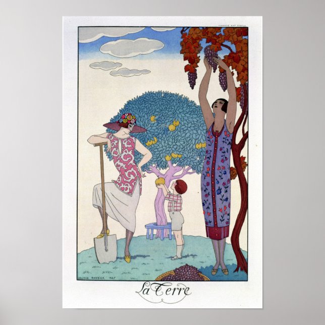 The Earth, 1925 (colour litho) Poster (Front)